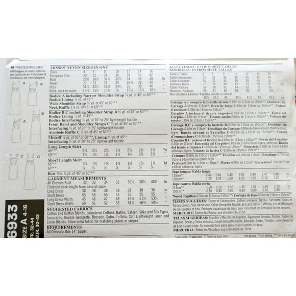 New Look 6933 Sewing Pattern Dress 6 Styles Uncut Size 4 6 8 10 12 14 16 - Picture 2 of 3